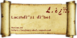 Laczházi Ábel névjegykártya