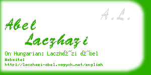 abel laczhazi business card